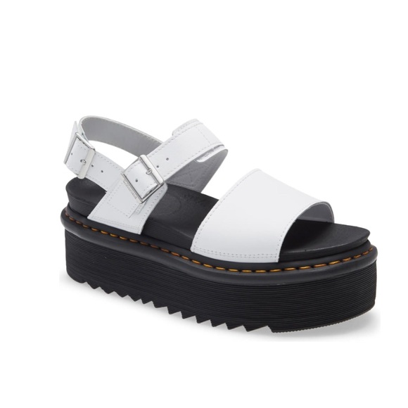 NEW DR MARTENS VOSS QUAD LEATHER PLATFORM SANDAL - Picture 7 of 14
